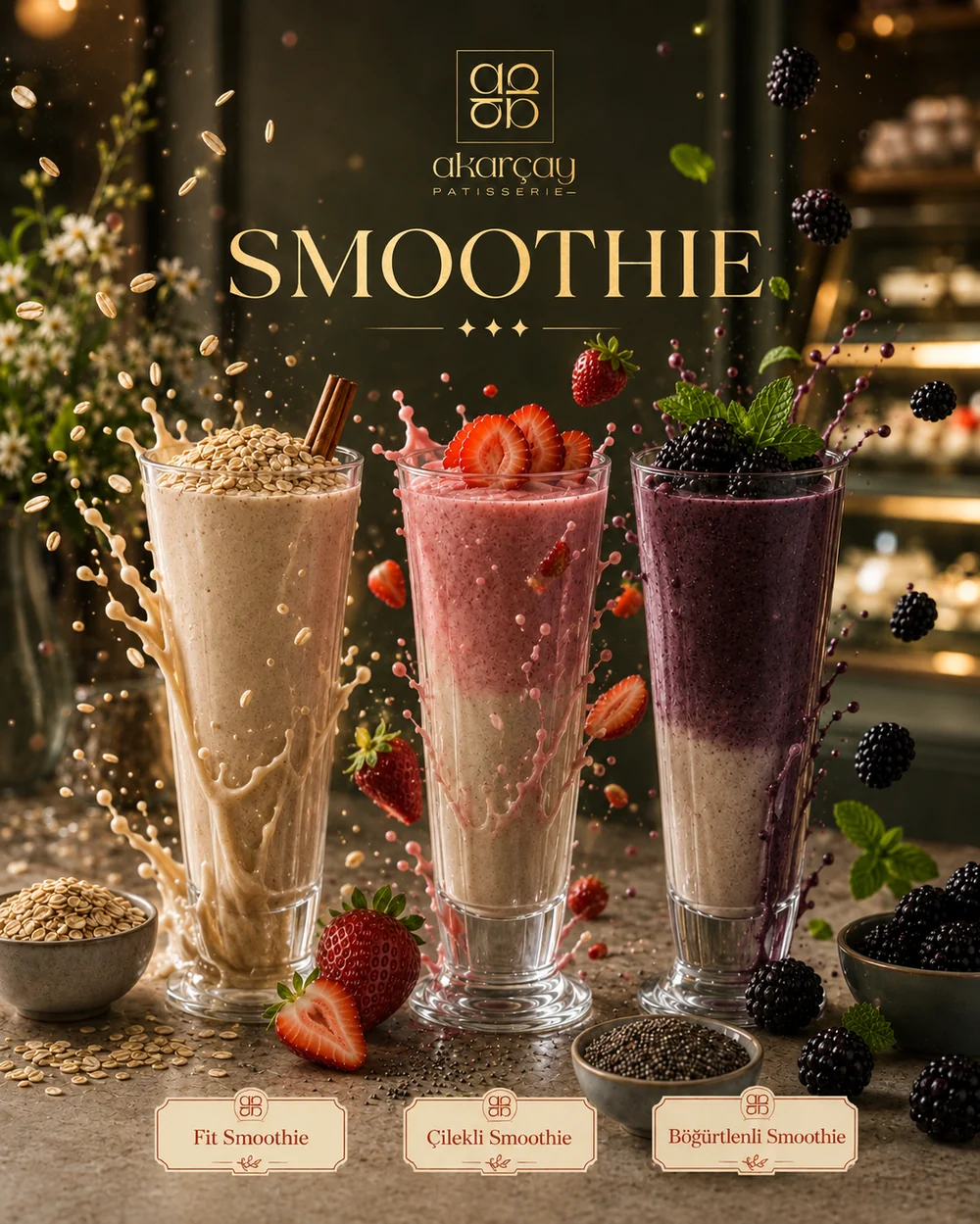 Akarçay smoothie çeşitleri
